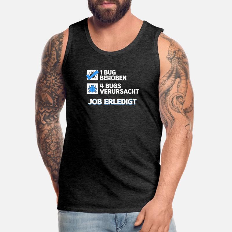 Developer Coden Skripting Bugs Debug Bugfixing Männer Premium Bio Tank Top