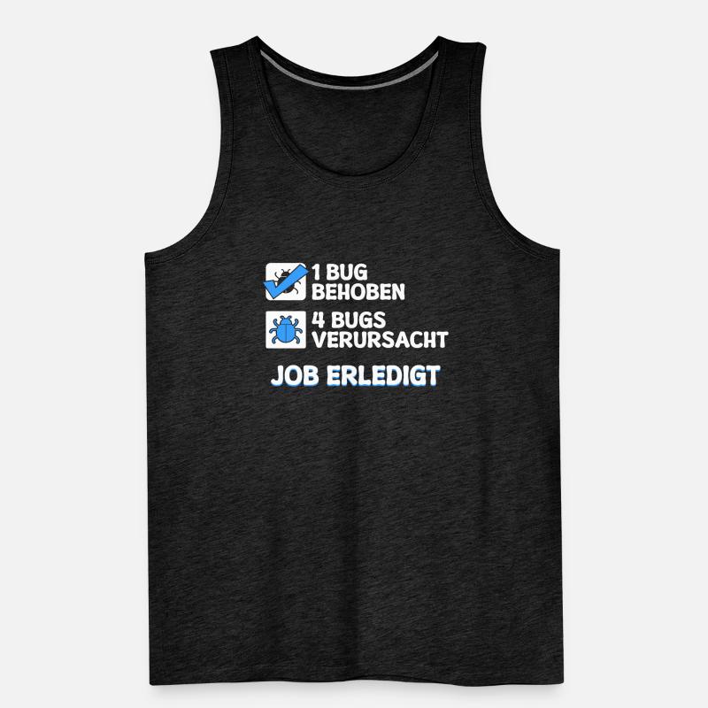Developer Coden Skripting Bugs Debug Bugfixing Männer Premium Bio Tank Top