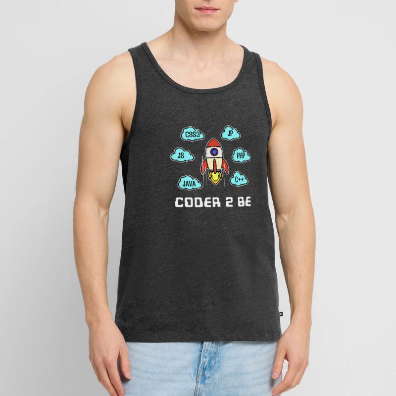 Developer Statement Css Php Java C++ Programmer Men's Premium Organic Tank Top