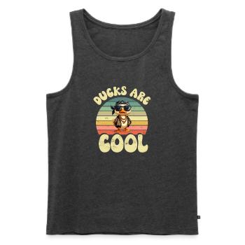 Duck Ducks - Men's Premium Organic Tank Top - heather anthracite - Front - Michal (187cm)