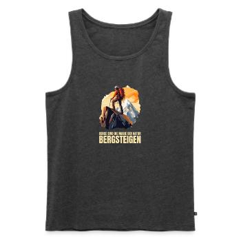 Berge sind die Magie der Natur - Männer Premium Bio Tank Top - Anthrazit meliert - Vorne - Michal (187cm)