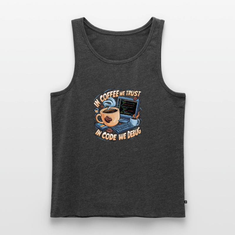 CoffeeCode Debug: In Code We Debug Men's Premium Organic Tank Top