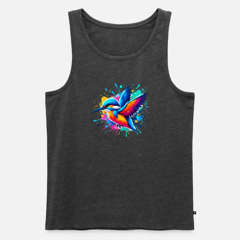 Eisvogel - Männer Premium Bio Tank Top - Anthrazit meliert