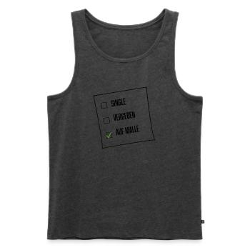 Auf Malle - Männer Premium Bio Tank Top - Anthrazit meliert - Vorne - Michal (187cm)
