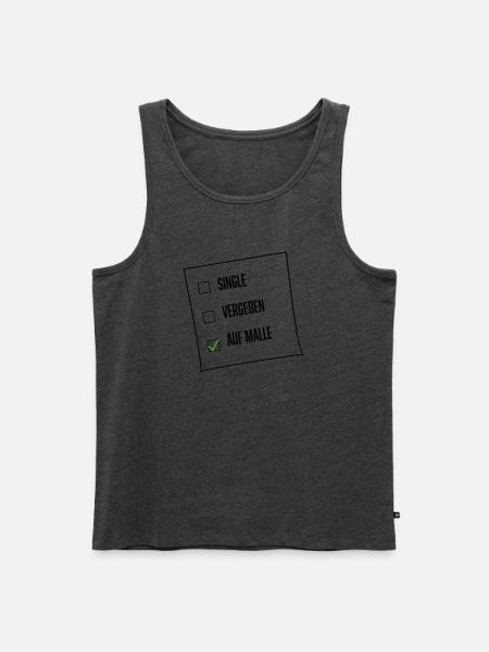 Auf Malle - Männer Premium Bio Tank Top - Anthrazit meliert