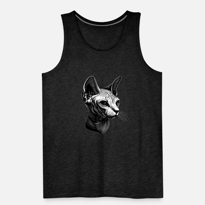 Chat Sphynx Chat Sphynx Chat Canadien Mignon Sphinx Débardeur bio Premium Homme