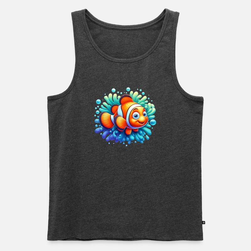 Clownfisch - Männer Premium Bio Tank Top - Anthrazit meliert