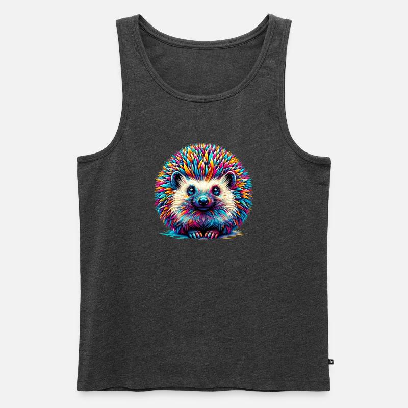 Igel - Männer Premium Bio Tank Top - Anthrazit meliert
