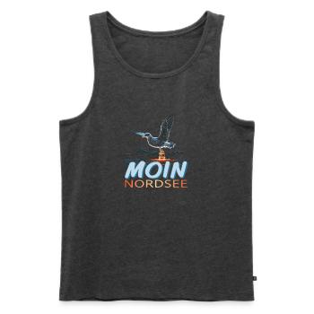Moin Nordsee - Männer Premium Bio Tank Top - Anthrazit meliert - Vorne - Michal (187cm)