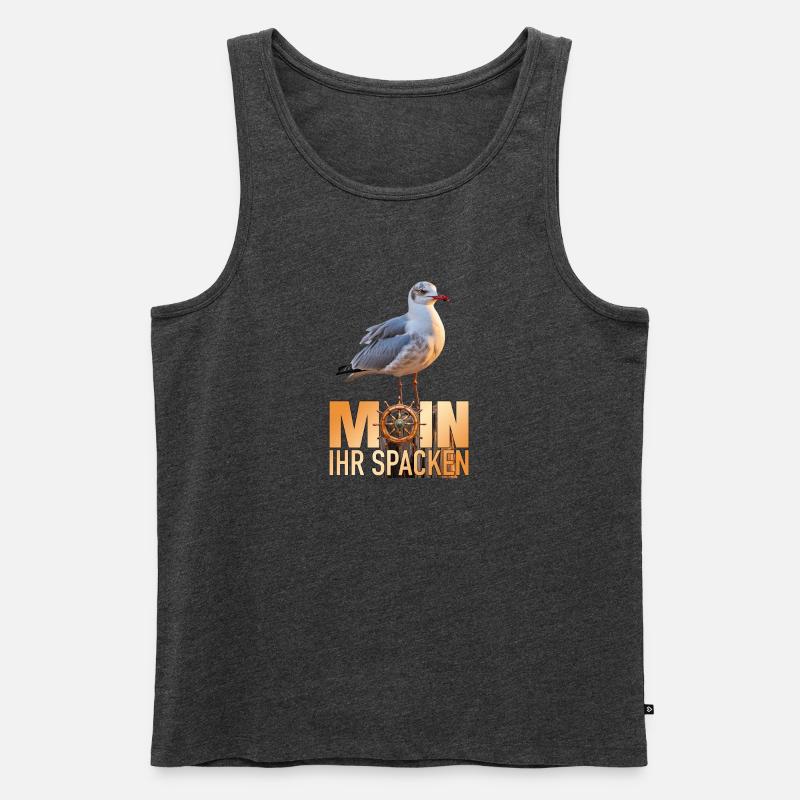 Moin ihr Spacken - Männer Premium Bio Tank Top - Anthrazit meliert