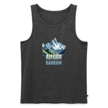 Allgäu - Da bin i Dahoam - Männer Premium Bio Tank Top - Anthrazit meliert - Vorne - Michal (187cm)