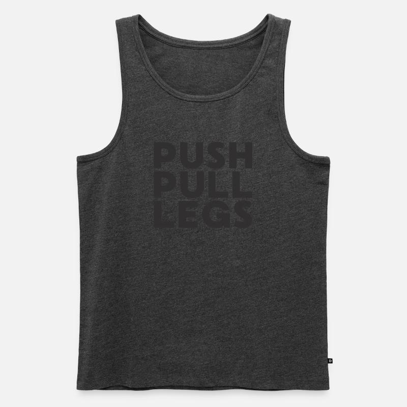 Push Pull Legs Repeat Trainingssplit - Men's Premium Organic Tank Top - heather anthracite