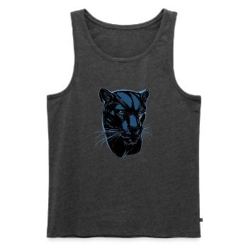 Panther Leopard Raubkatze Süße Großkatze Panter - Männer Premium Bio Tank Top - Anthrazit meliert - Vorne - AI Model Male 178 light (178cm)