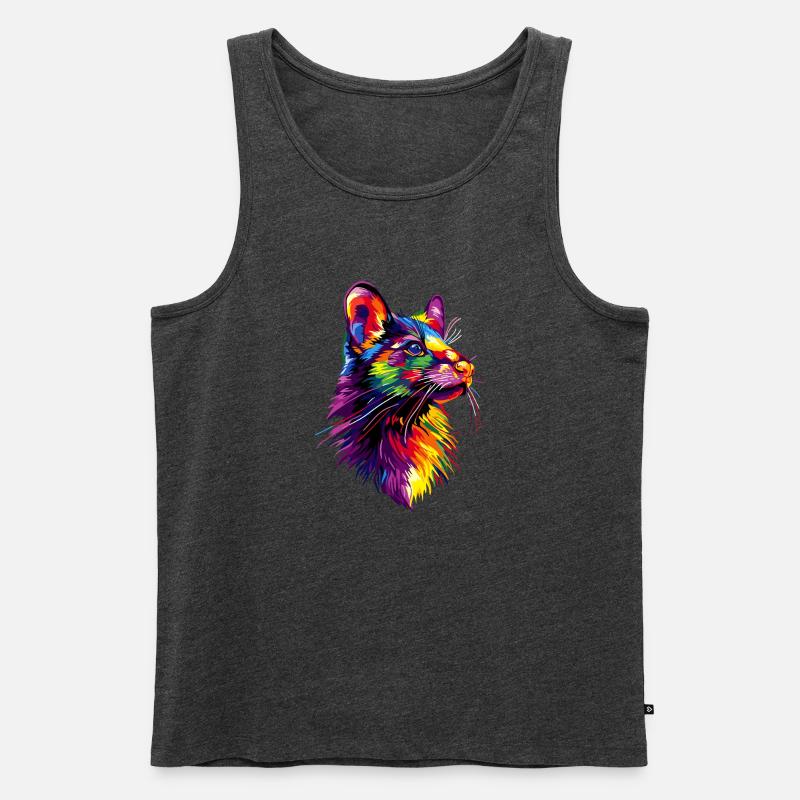 Tasmanischer Teufel Beuteltier Tasmanian Devil - Männer Premium Bio Tank Top - Anthrazit meliert