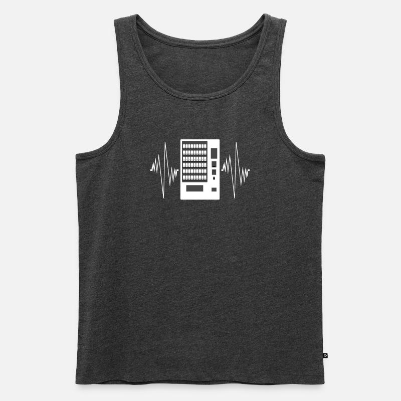Snack Vending Machine Touchscreen Pulse - Men's Premium Organic Tank Top - heather anthracite