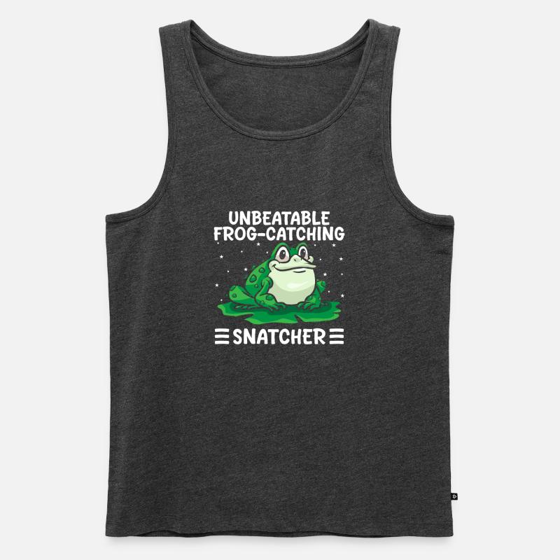 Frog Catcher Unbeatable Frog-Catching Snatcher - Männer Premium Bio Tank Top - Anthrazit meliert