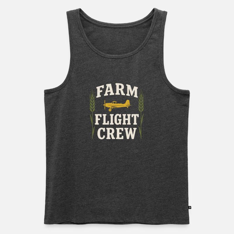 Ländliche Luftfahrt Landwirtschaft Pilotgeschenk - Männer Premium Bio Tank Top - Anthrazit meliert