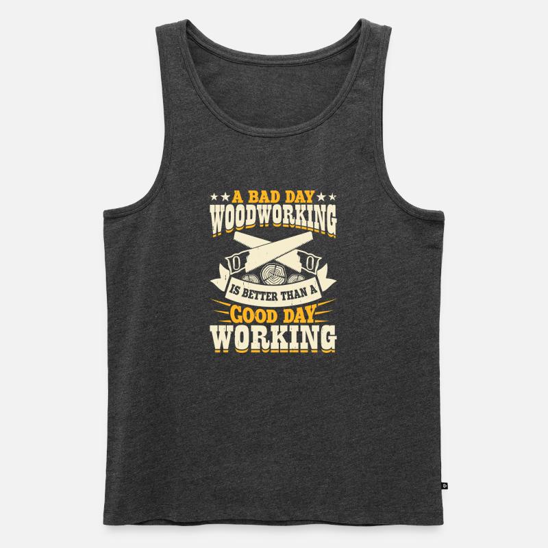 Baumpfleger Holzarbeiter Waldarbeiter Geschenk - Männer Premium Bio Tank Top - Anthrazit meliert