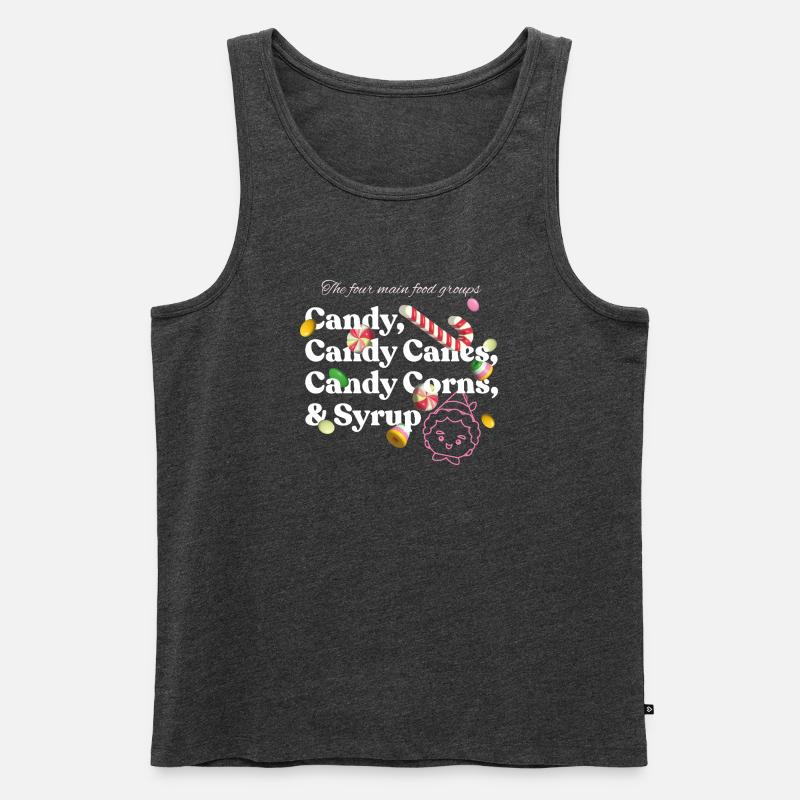 Buddy Der Weihnachtself Candy Design - Männer Premium Bio Tank Top - Anthrazit meliert