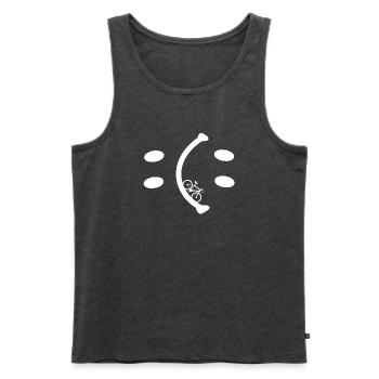 Bicycle - Be Happy you decide - Men's Premium Organic Tank Top - heather anthracite - Front - AI Model Male 178 light (178cm)