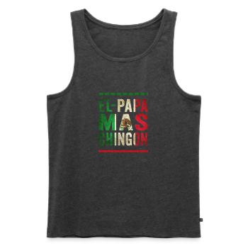 Père vintage mexicain qui dit design - Débardeur bio Premium Homme - anthracite chiné - Devant - Michal (187cm)