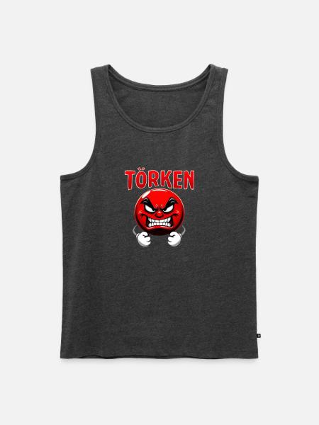 Lustiger Spruch Törken Cartoon Witzig Türkei Meme - Männer Premium Bio Tank Top - Anthrazit meliert