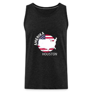Houston - Männer Premium Bio Tank Top - Anthrazit - Vorne - Alexander (188cm)