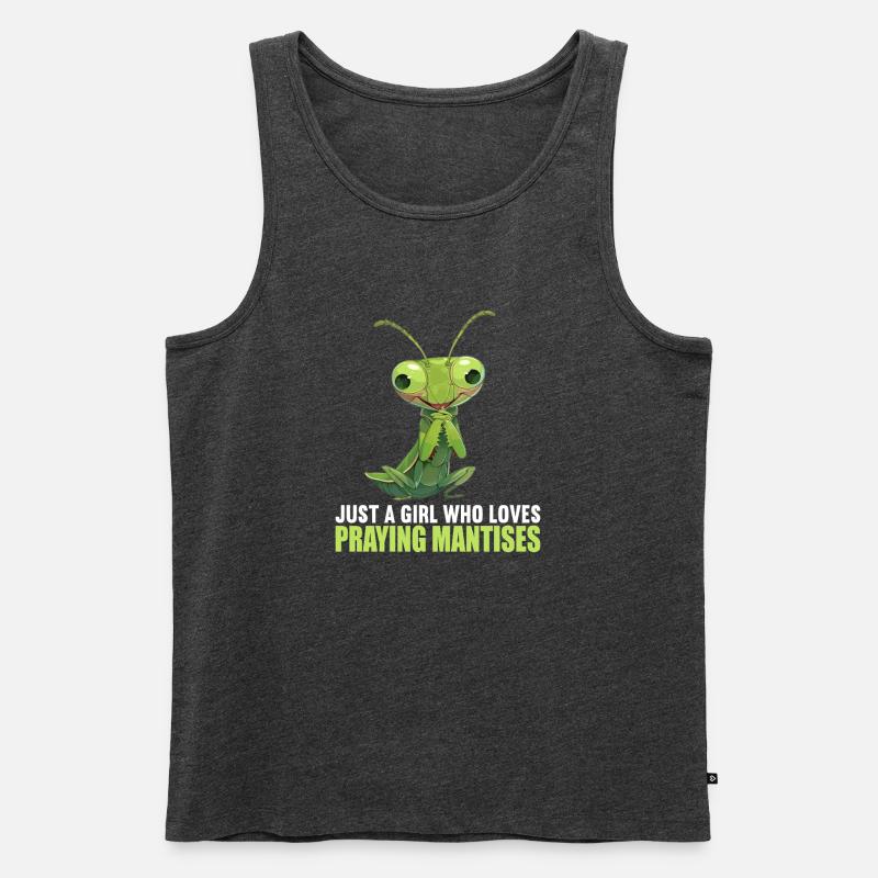 Gottesanbeterinnen Gottesanbeterin - Männer Premium Bio Tank Top - Anthrazit meliert