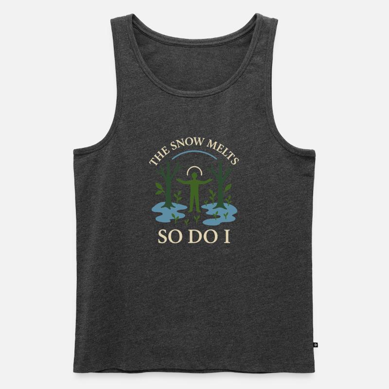 Forest Walk Overthinker Mental Reset - Männer Premium Bio Tank Top - Anthrazit meliert