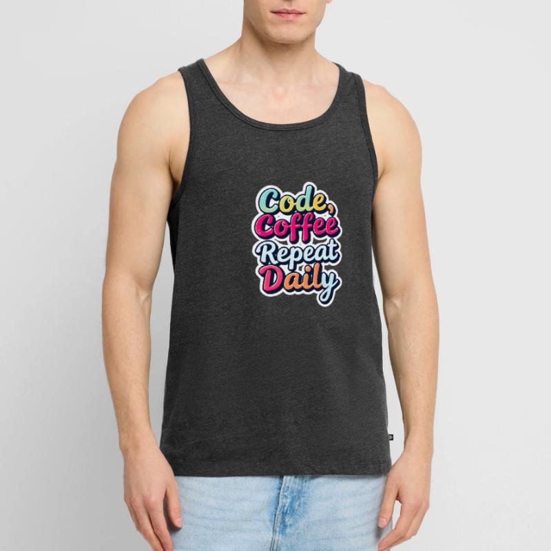 Code Schlaf Debug Wiederholungsprogramm Shirt Männer Premium Bio Tank Top