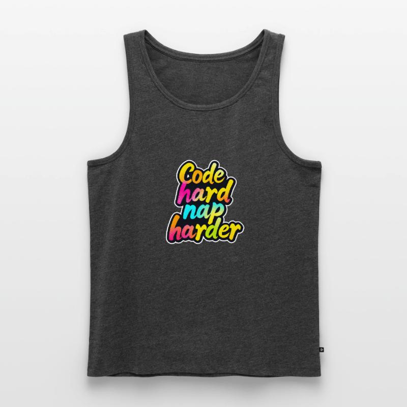 Code Hard Nickerchen Härter Lustiger Programmierer Tee Männer Premium Bio Tank Top