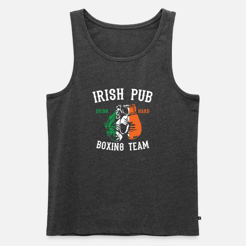 Irisches Pub-Boxteam - Männer Premium Bio Tank Top - Anthrazit meliert