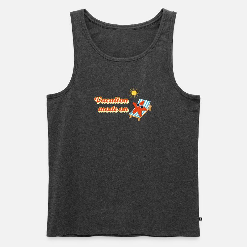 Vacation mode on – Sommer Urlaubs Statement - Männer Premium Bio Tank Top - Anthrazit meliert