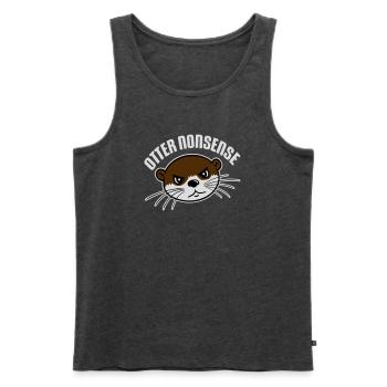 Otter Nonsense Lustig Wortspiel Otter Liebe Spruch - Männer Premium Bio Tank Top - Anthrazit meliert - Vorne - AI Model Male 178 light (178cm)