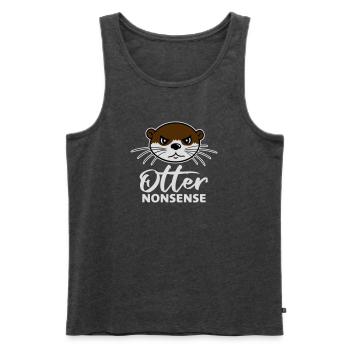 Otter Nonsense Lustig Wortspiel Otter Liebe Spruch - Männer Premium Bio Tank Top - Anthrazit meliert - Vorne - AI Model Male 178 light (178cm)