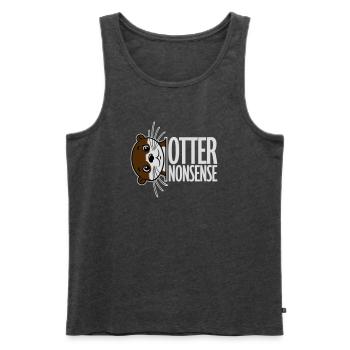 Otter Nonsense Lustig Wortspiel Otter Liebe Spruch - Männer Premium Bio Tank Top - Anthrazit meliert - Vorne - AI Model Male 178 light (178cm)