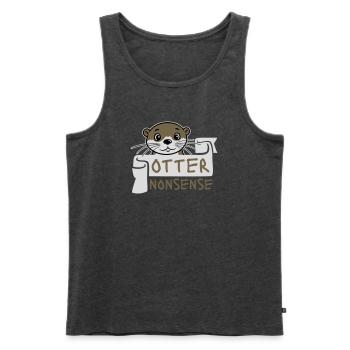 Otter Nonsense Lustig Wortspiel Otter Liebe Spruch - Männer Premium Bio Tank Top - Anthrazit meliert - Vorne - AI Model Male 178 light (178cm)