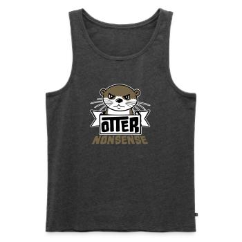 Otter Nonsense Lustig Wortspiel Otter Liebe Spruch - Männer Premium Bio Tank Top - Anthrazit meliert - Vorne - AI Model Male 178 light (178cm)