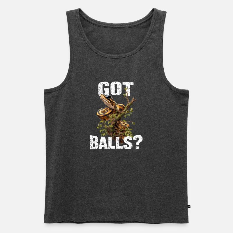 Königspython Schlangen Liebhaber Terrarium Python - Männer Premium Bio Tank Top - Anthrazit meliert