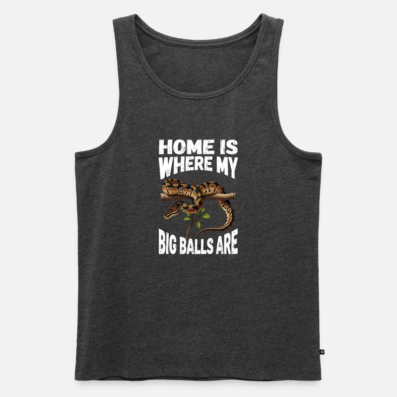 Königspython Schlangen Liebhaber Terrarium Python - Männer Premium Bio Tank Top - Anthrazit meliert