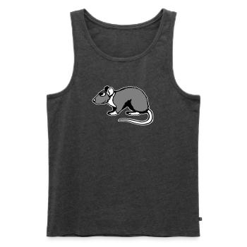 Cool Rat Sunglasses Side Funny Rodent - Men's Premium Organic Tank Top - heather anthracite - Front - AI Model Male 178 light (178cm)
