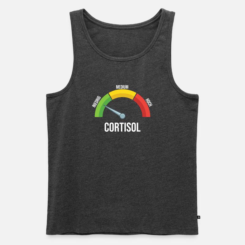 Cortisol Messgerät - Männer Premium Bio Tank Top - Anthrazit meliert