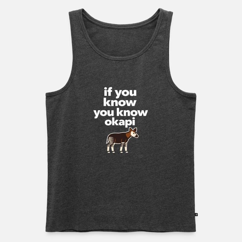 Okapi-liebhaber Okapi-tier Seltene Tierweltliebe - Männer Premium Bio Tank Top - Anthrazit meliert