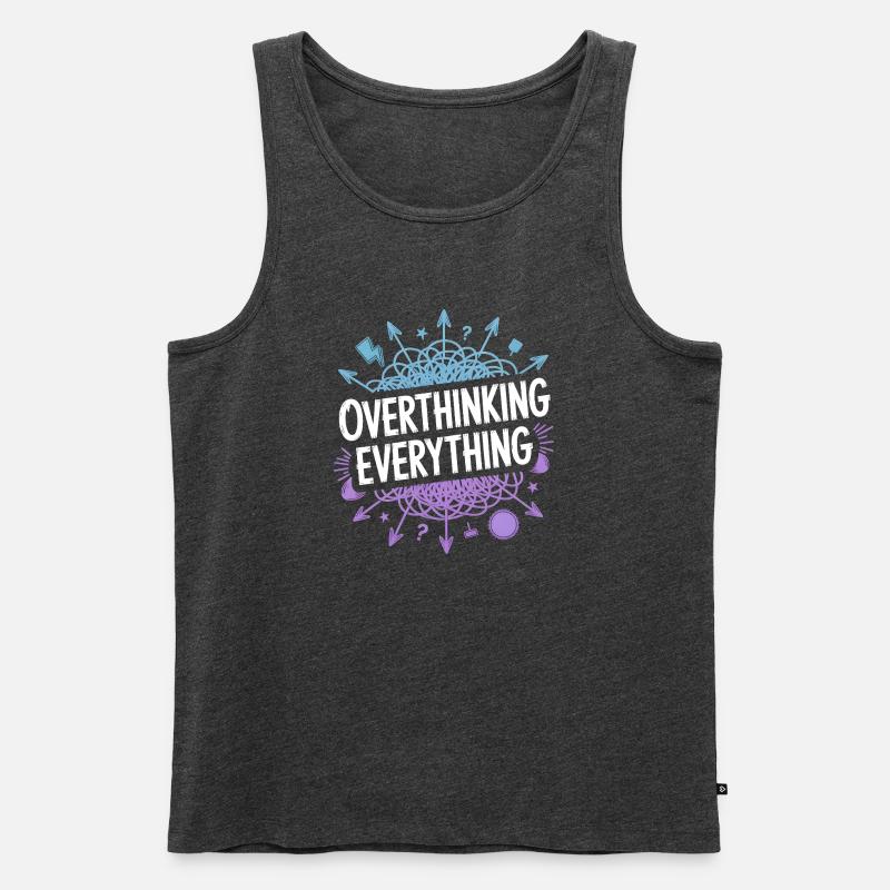 Overthinking Everything ADHS Chaos - Männer Premium Bio Tank Top - Anthrazit meliert