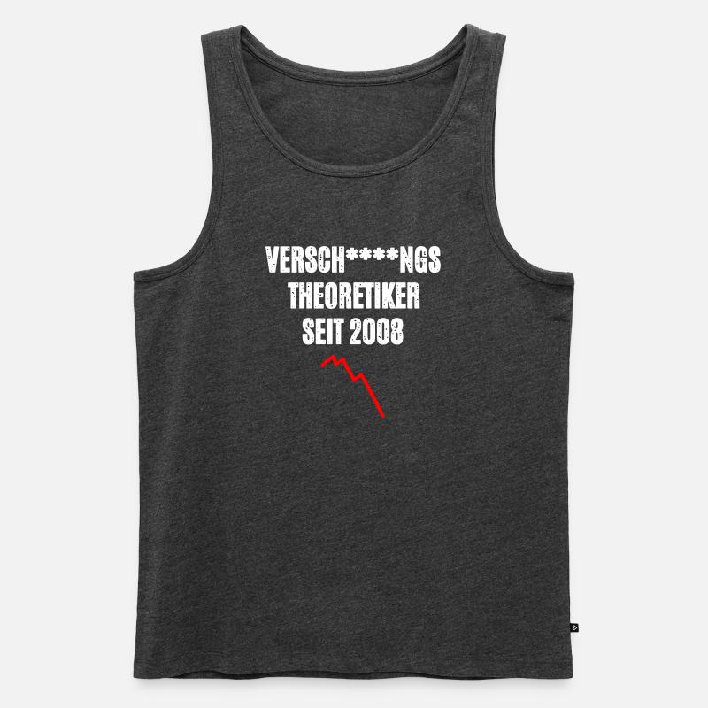 Verschwörungstheoretiker Wirtschaft - Männer Premium Bio Tank Top - Anthrazit meliert