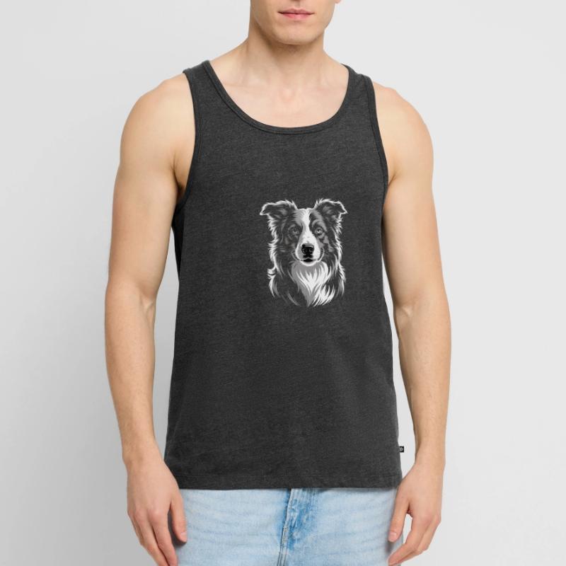 Boder Collie Männer Premium Bio Tank Top