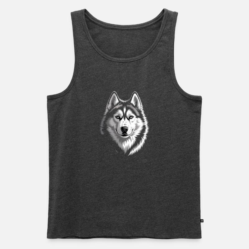 Husky - Männer Premium Bio Tank Top - Anthrazit meliert
