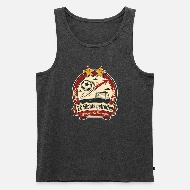 FC Nichts getroffen - Männer Premium Bio Tank Top - Anthrazit meliert