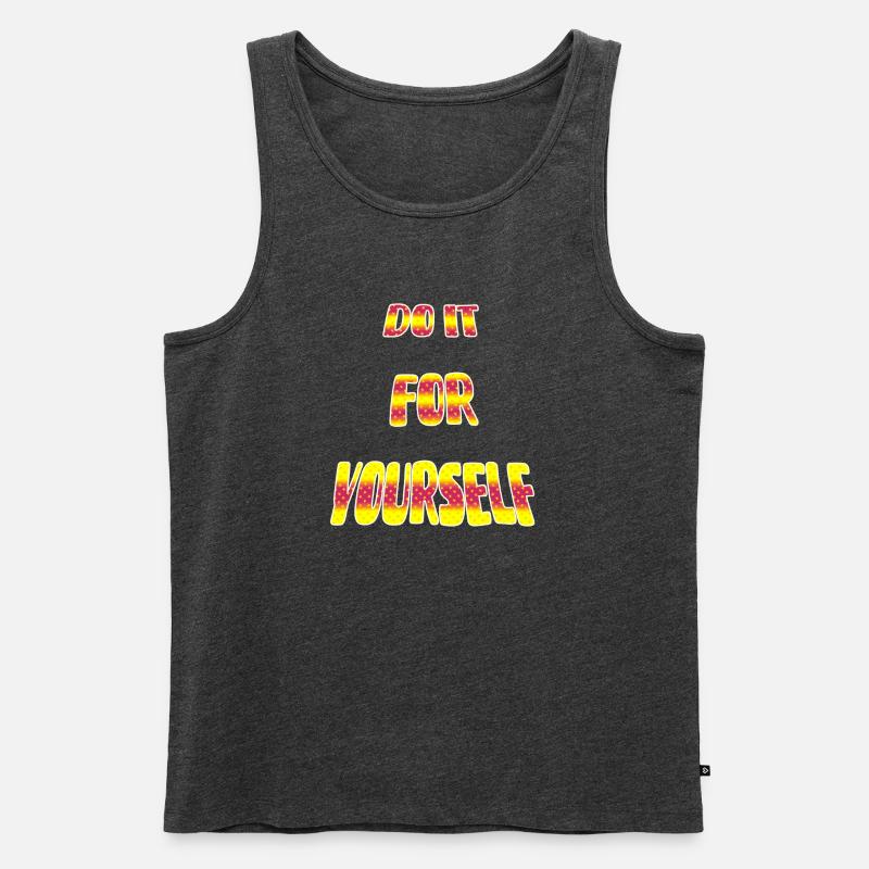 Do it Star. - Männer Premium Bio Tank Top - Anthrazit meliert