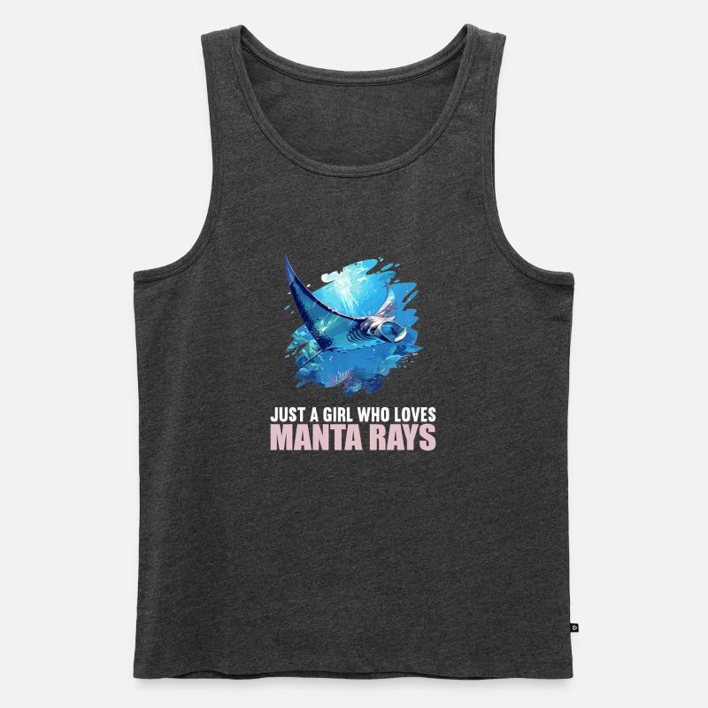 Rochen Mantarochen - Männer Premium Bio Tank Top - Anthrazit meliert
